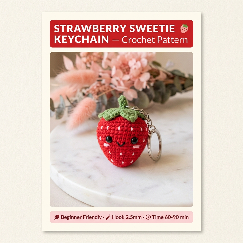 strawberry sweetie keychian
