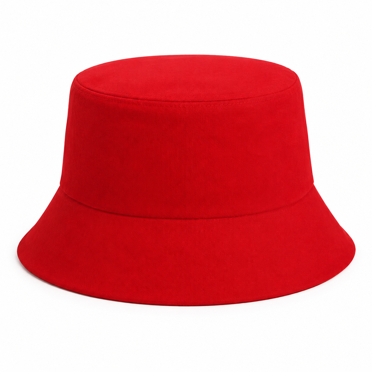 Classic Red Wide Brim Bucket Hat