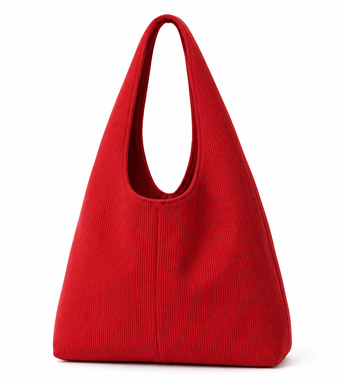Scarlet Slouch Corduroy Shoulder Tote