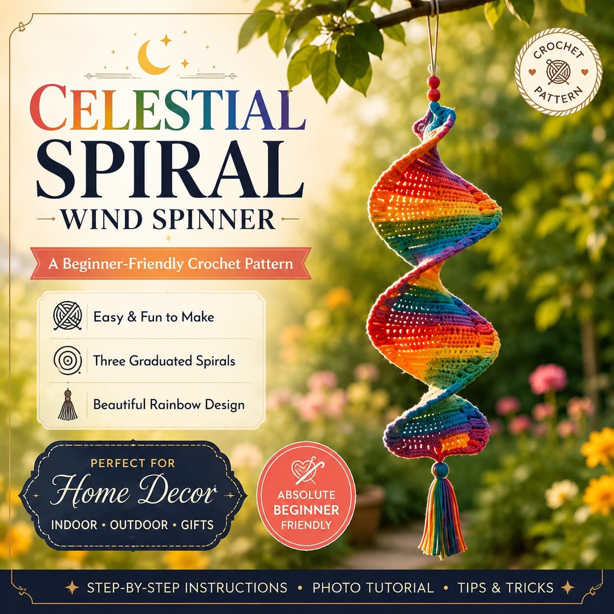 Celestial Spiral Wind Spinner